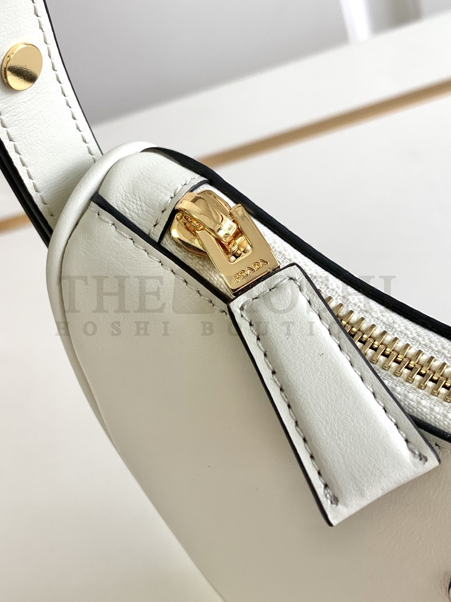 Pra*a Arque Mini Shoulder Bag in White Leather Master Quality