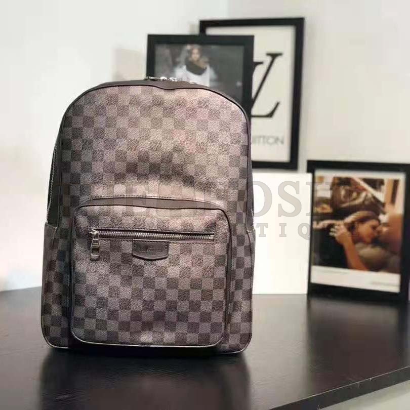 L0vis Vvtt0n LV Men Josh Backpack in Damier Graphite Canvas-Grey Master Quality