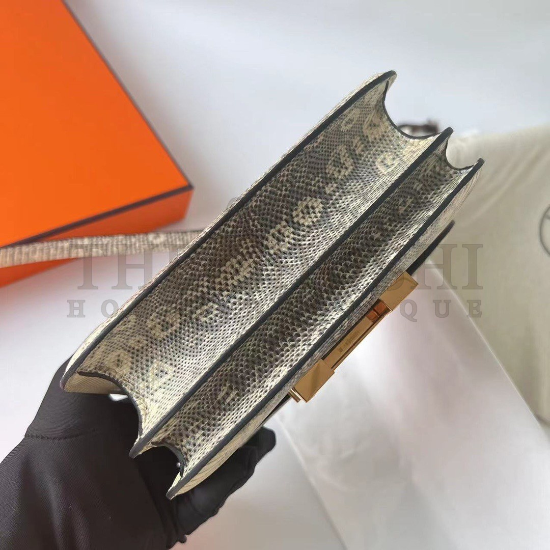 H**me5 Constance 18 Handmade Bag In Natural Lizard Skin Master Quality