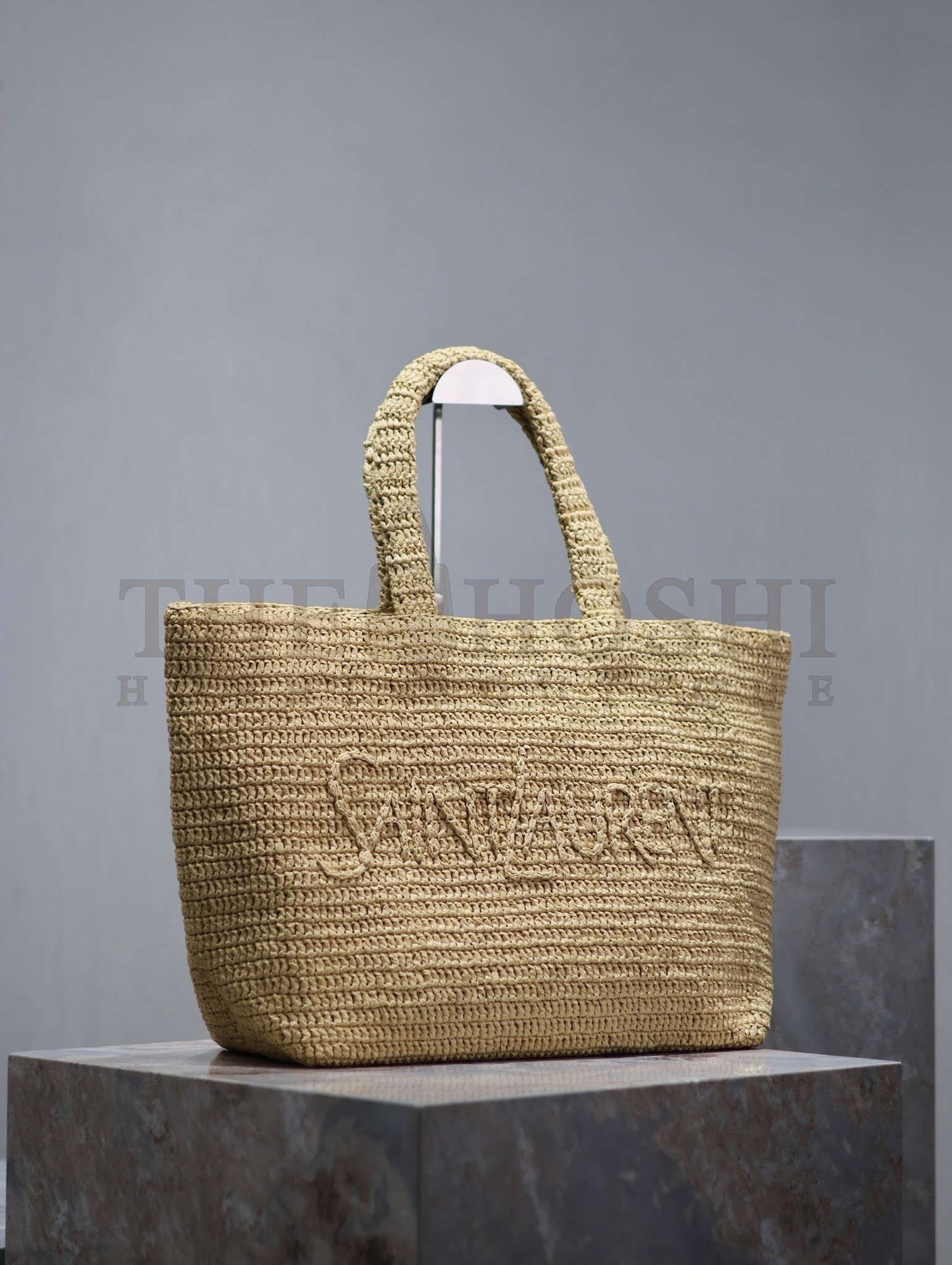 Sa1nt Lau*nt Oversized Tote Bag in Naturel Raffia Master Quality