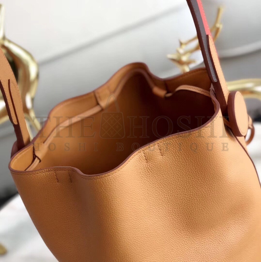 H**me5 Licol 17cm Bag In Tan Evercolor Calfskin Master Quality
