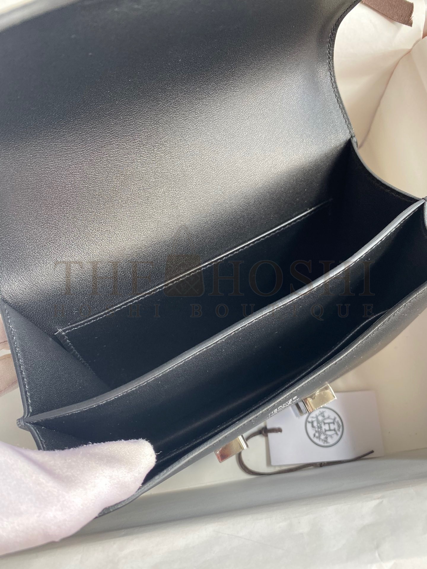 H**me5 Constance 18 Handmade Bag In Black Swift Calfskin Master Quality