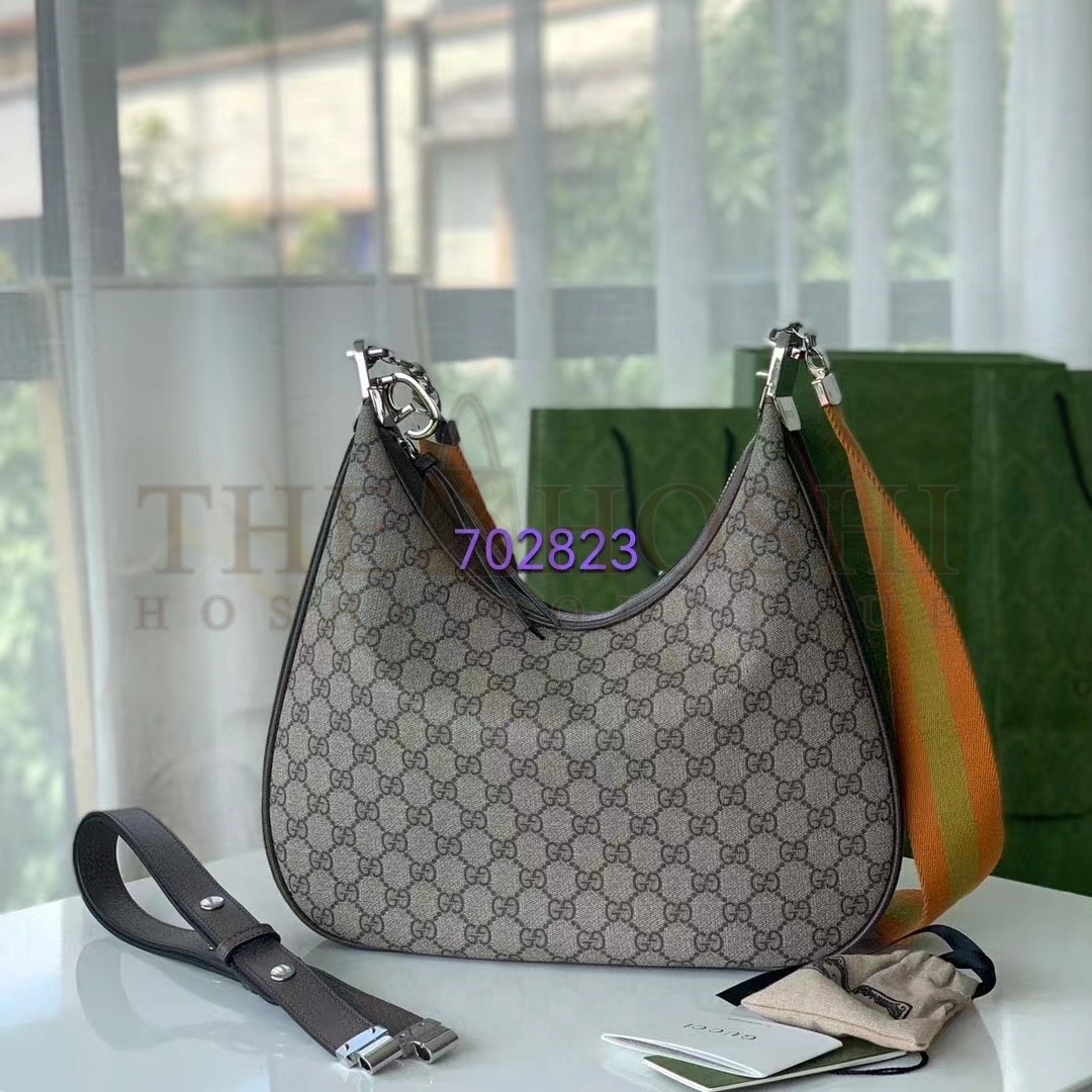 Gvc*1 Women Attache Small Shoulder Bag Beige Ebony GG Svp*me Canvas Master Quality