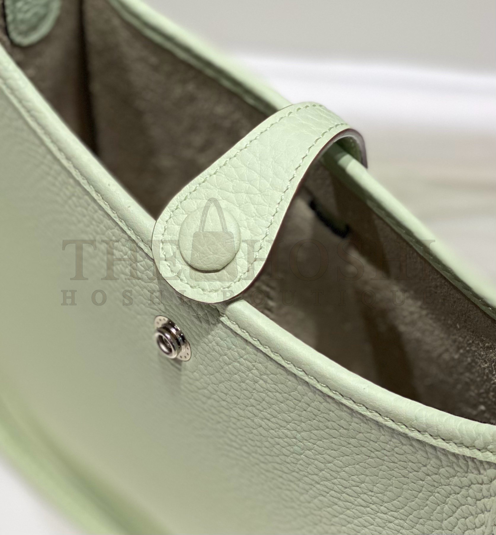 H**me5 Evelyne III TPM Bag In Vert Fizz Clemence Leather Master Quality