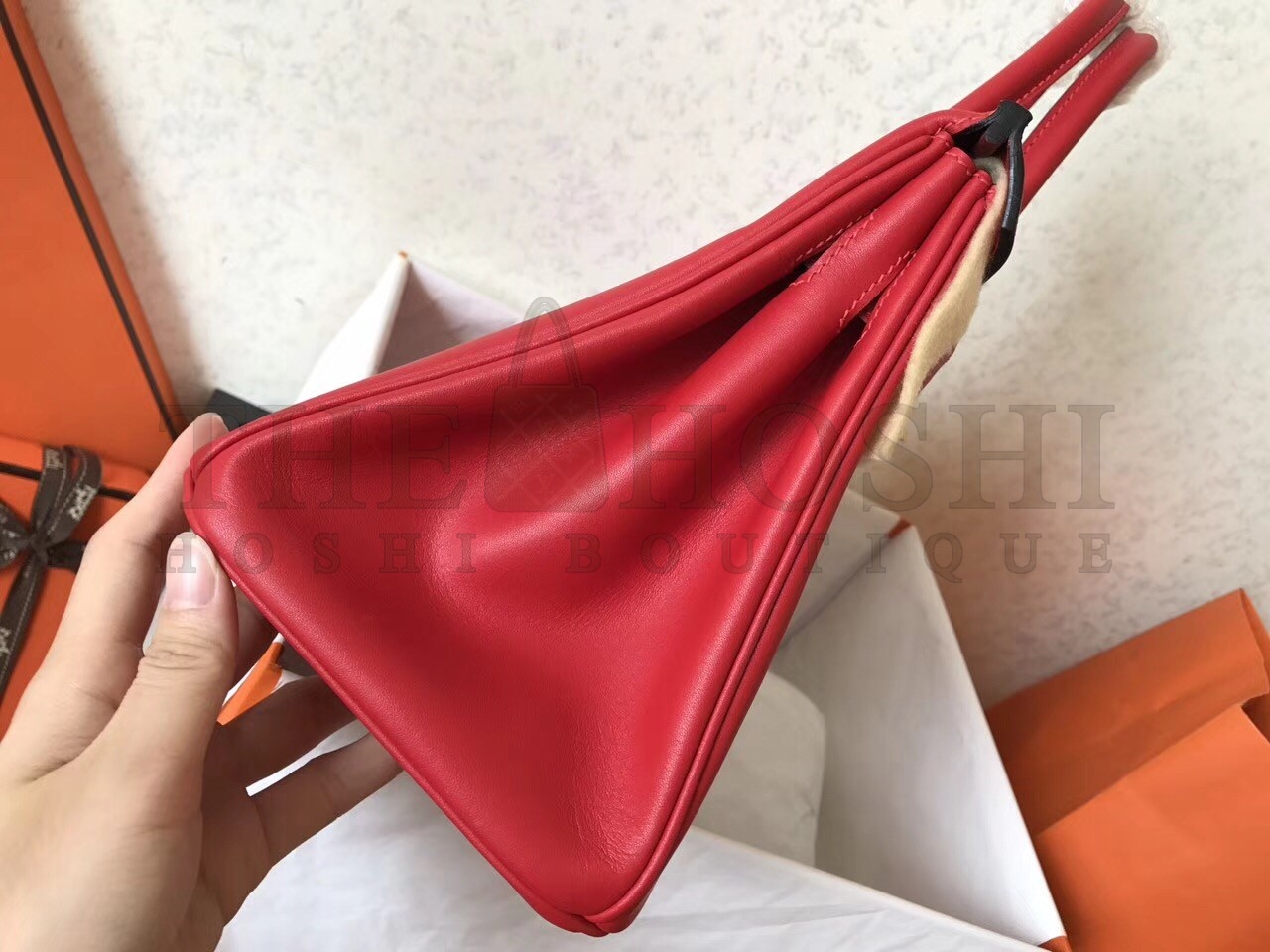H**me5 Red Birkin 30cm Swift Handmade Bag Master Quality