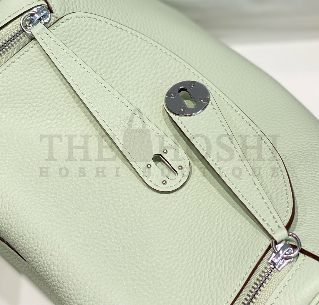 H**me5 Lindy 30cm Bag In Vert Fizz Clemence Leather PHW Master Quality