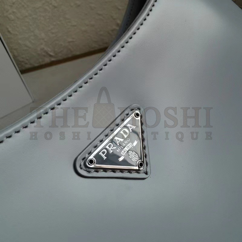 Pra*a Cleo Shoulder Small Bag In Blue Brushed Leather Master Quality