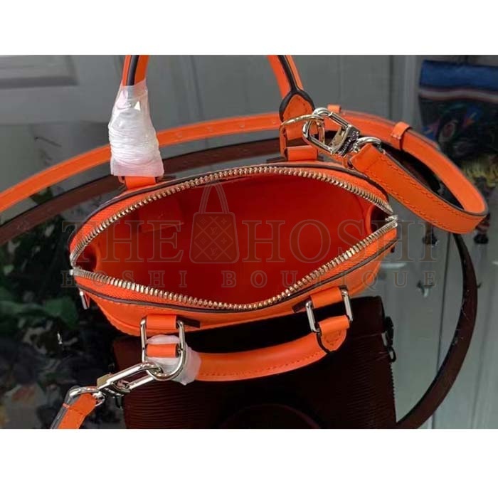 L0vis Vvtt0n LV Women Nano Alma Handbag Minnesota Orange Epi Grained Cowhide Leather Master Quality