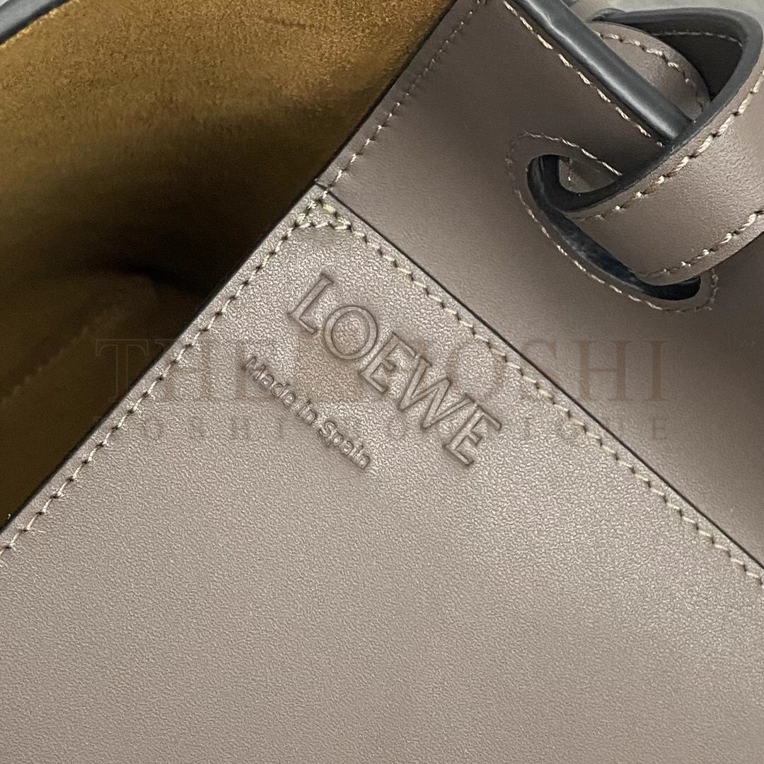 L0ew* Small Anagram Tote In Taupe Grained Calfskin Master Quality