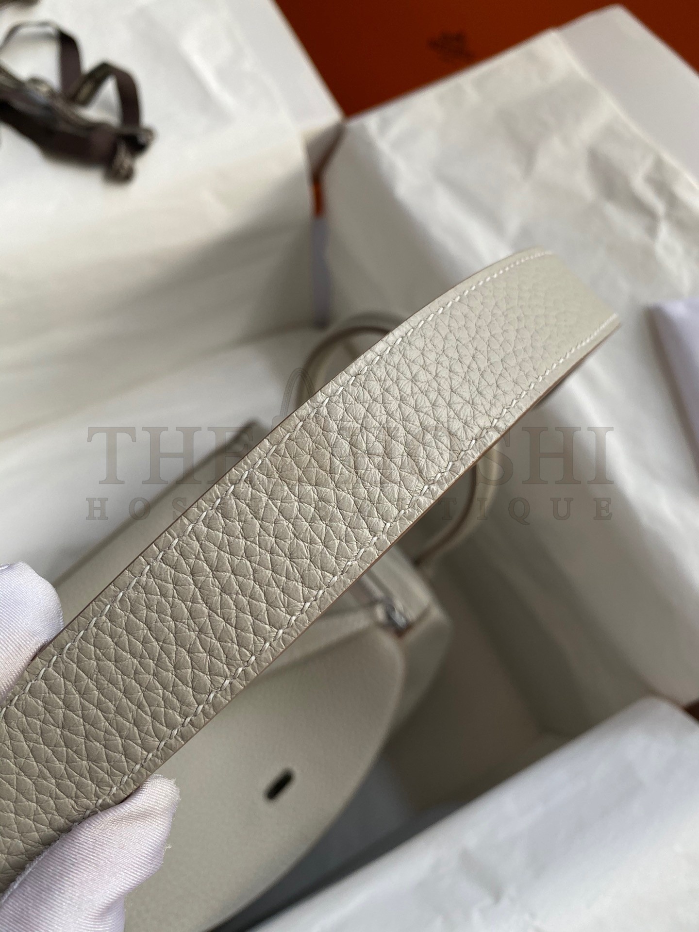 H**me5 Lindy 26 Handmade Bag In Beton Clemence Leather Master Quality