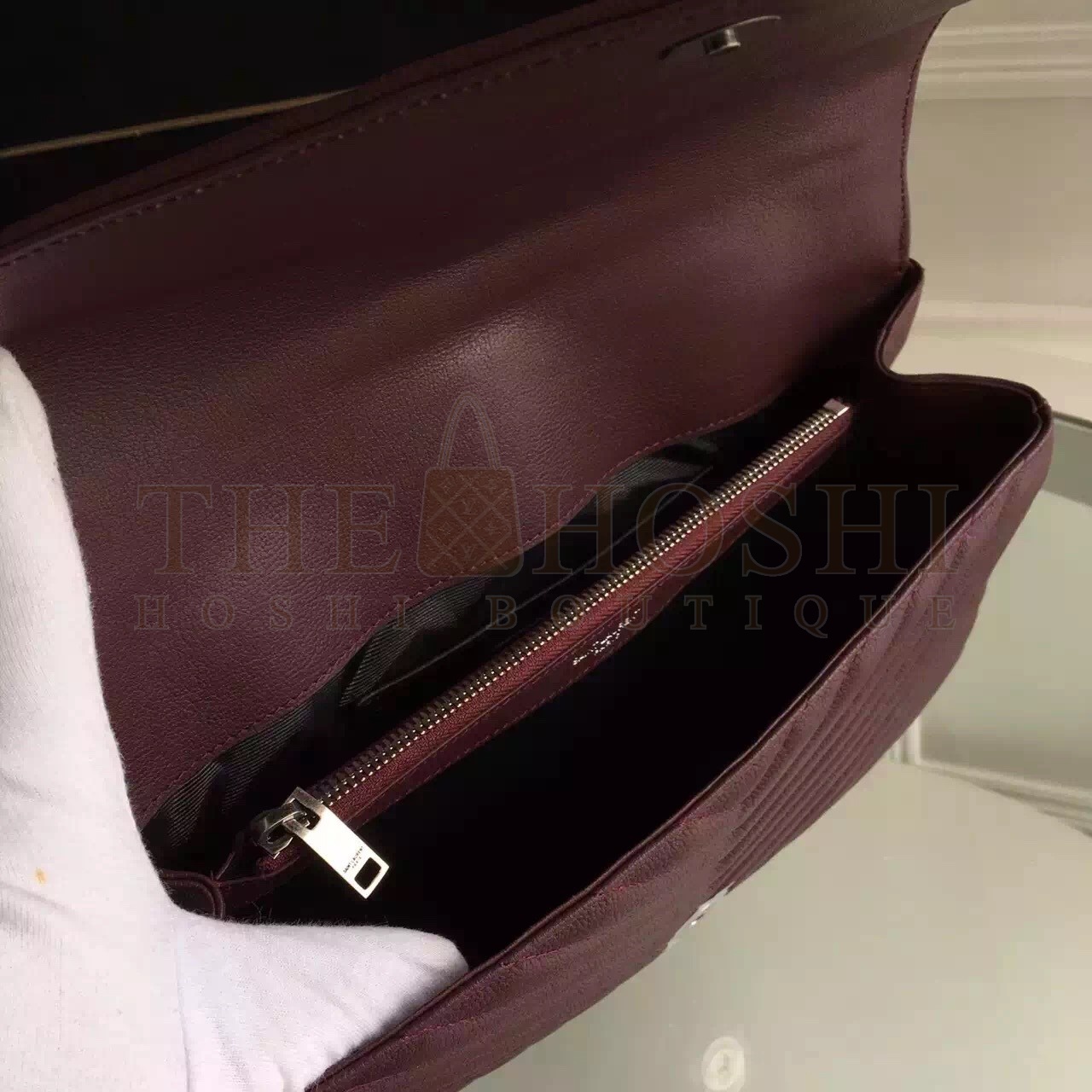 Sa1nt Lau*nt Large Bordeaux College Shoulder Bag Master Quality