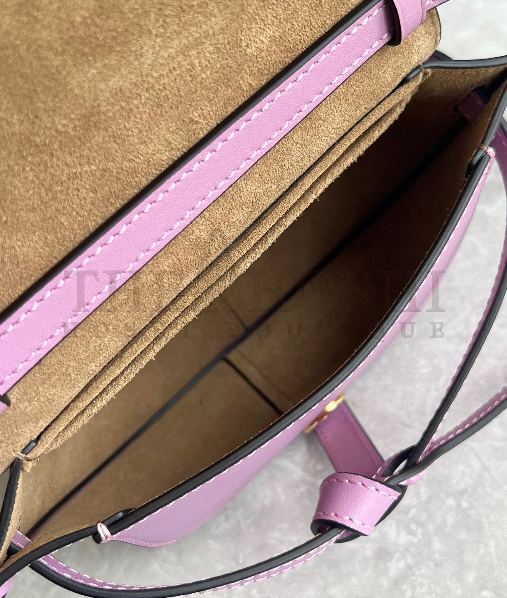 L0ew* Gate Dual Mini Bag in Guimauve Calfskin Master Quality