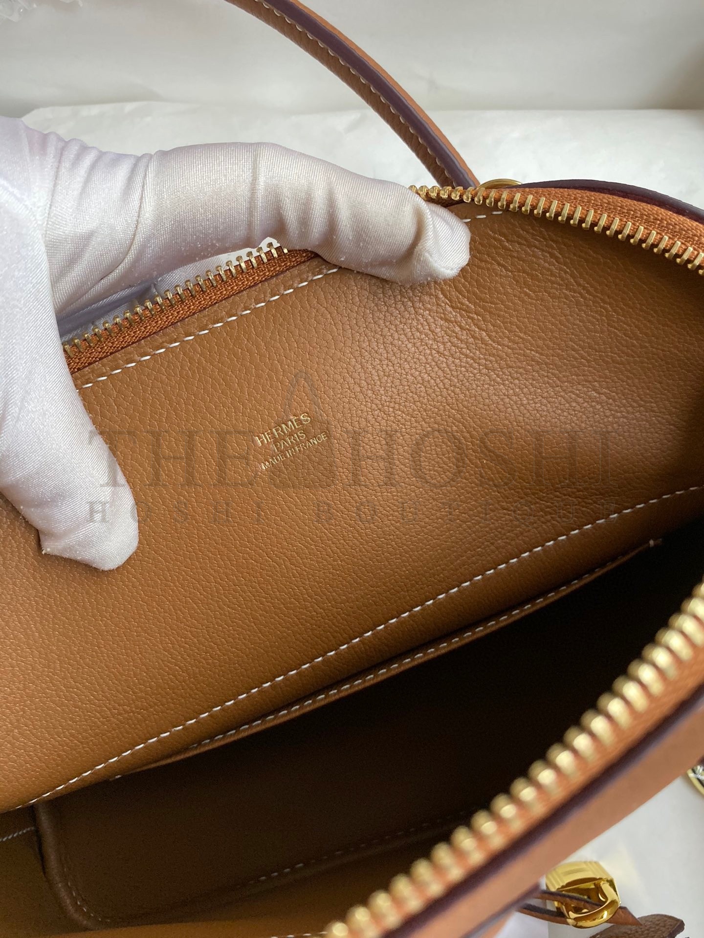 H**me5 Bolide 1923 27 Handmade Bag In Gold Clemence Calfskin Master Quality