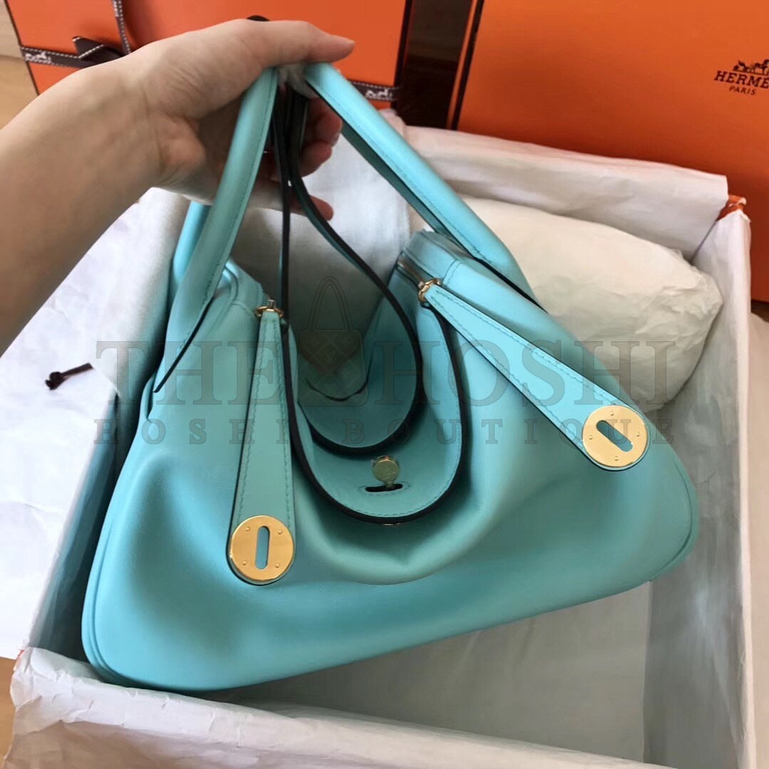 H**me5 Blue Atoll Lindy 30cm Swift Handmade Bag Master Quality