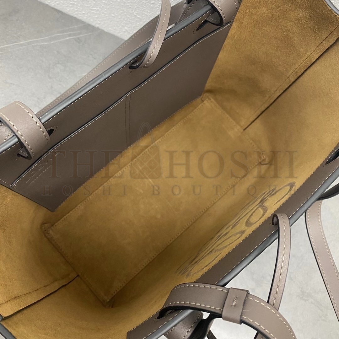 L0ew* Small Anagram Tote In Taupe Grained Calfskin Master Quality