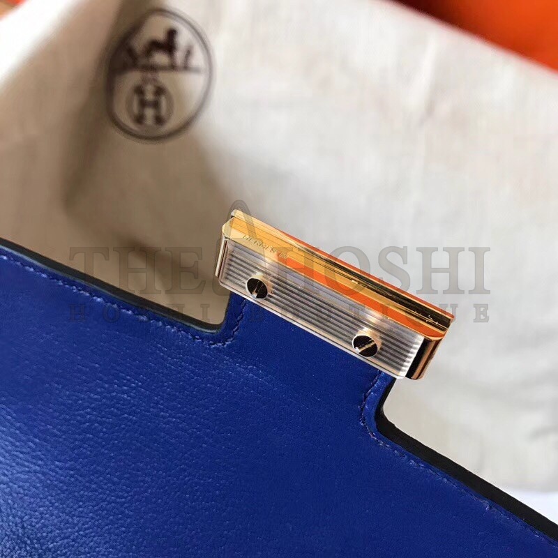 H**me5 Mini Constance 18cm Epsom Blue Electric Bag Master Quality