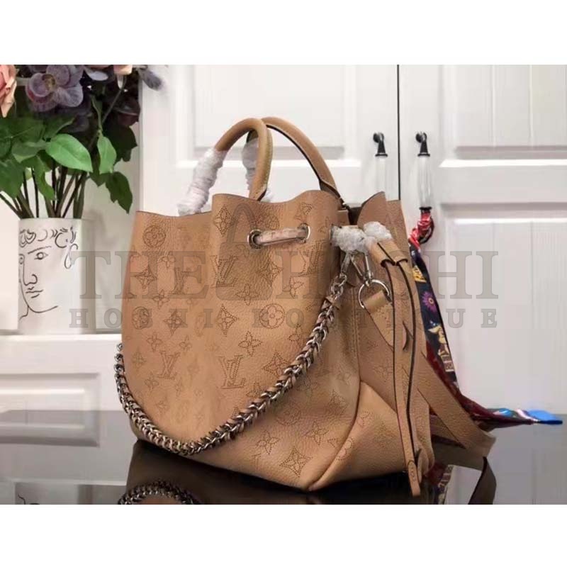 L0vis Vvtt0n LV Women Bella Tote Arizona Brown Mahina Perforated Calfskin Calf Master Quality