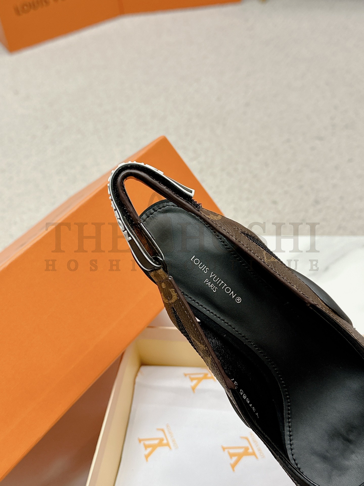 L0vis Vvtt0n LV Archlight Slingback High Heels 5.5cm Monogram Lambskin LV Circle Logo Master Quality