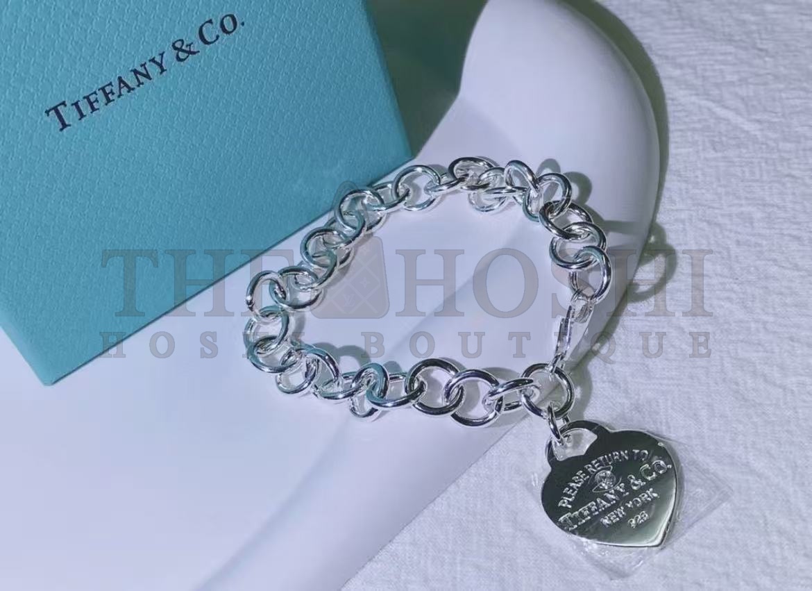 T*f*ny & Co. Lovestuck Heart Tag Bracelet Medium Size Master Quality