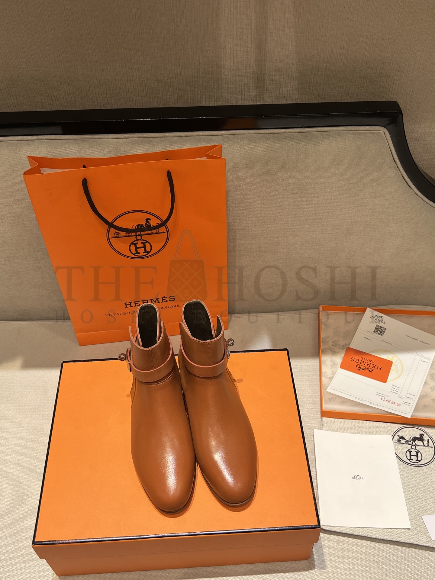 H**me5 H**me5 Neo Kelly Buckle Equestrian Leather Ankle Boots Women 35-40 Master Quality