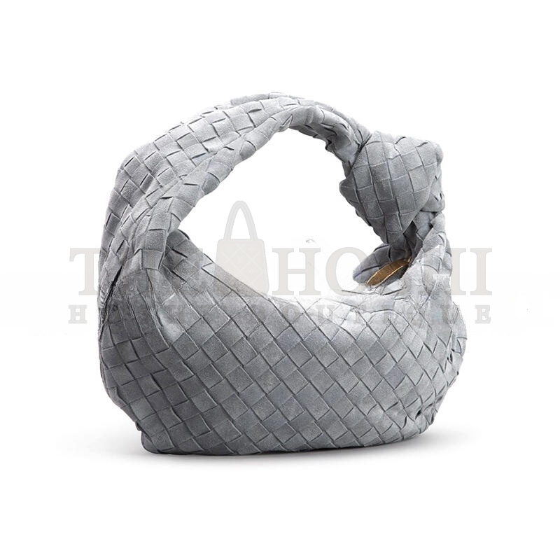 B0tt*ga Ven*ta JODIE TEEN INTRECCIATO CASHMERE SUEDE SHOULDER BAG 600261 (48*40*16cm) Master Quality