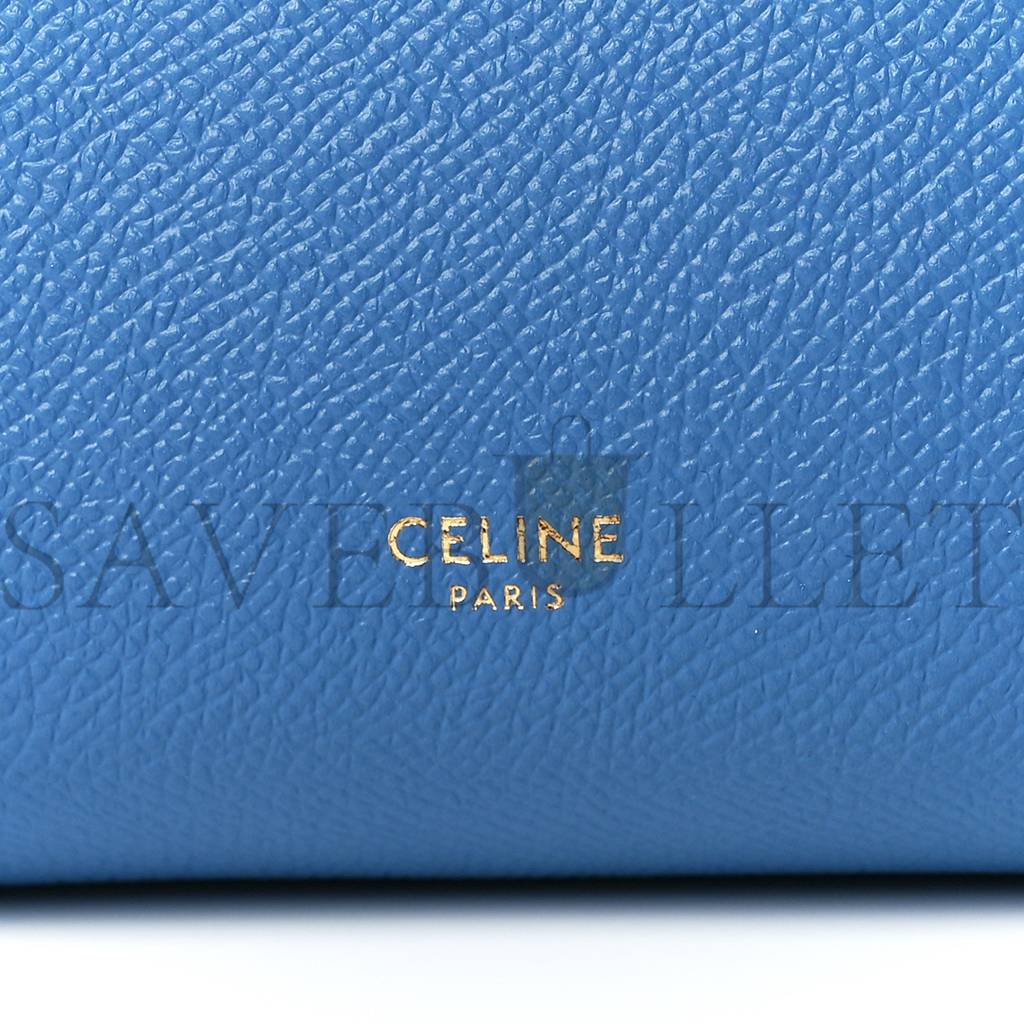 Ce1i*e GRAINED CALFSKIN NANO BELT BAG BLUE (20*19*11cm) Master Quality