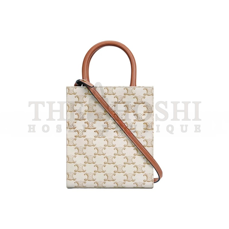 Ce1i*e MINI TOTE IN CABAS TRIOMPHE PRINTS AND LEATHER 194372BZK.01BC (21*17*4cm) Master Quality