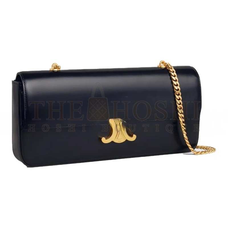 Ce1i*e CHAIN SHOULDER BAG IN TRIOMPHE CANVAS GLOSSY CALFSKIN 197413BF4.38NO (33*13*5cm) Master Quality