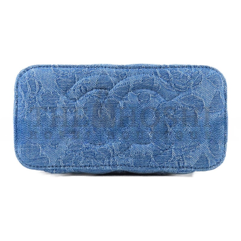 Ch**el VANITY D1am0nd QUILTED DENIM SHOULDER BAG WITH SILVER BUCKLE CHAIN STRAP (16*9.5*8cm) Master Quality