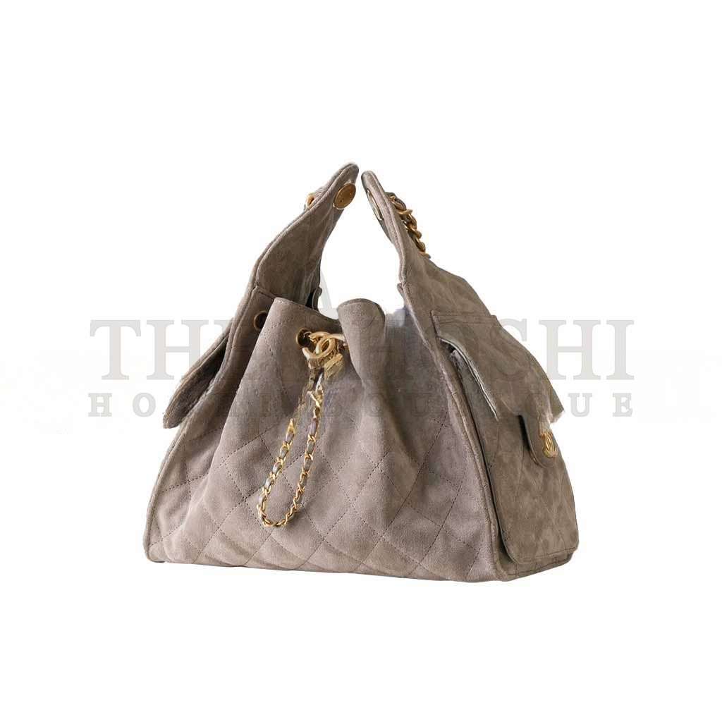 Ch**el 25C SUEDE POCKET HOBO BAG (30*26*14cm) Master Quality
