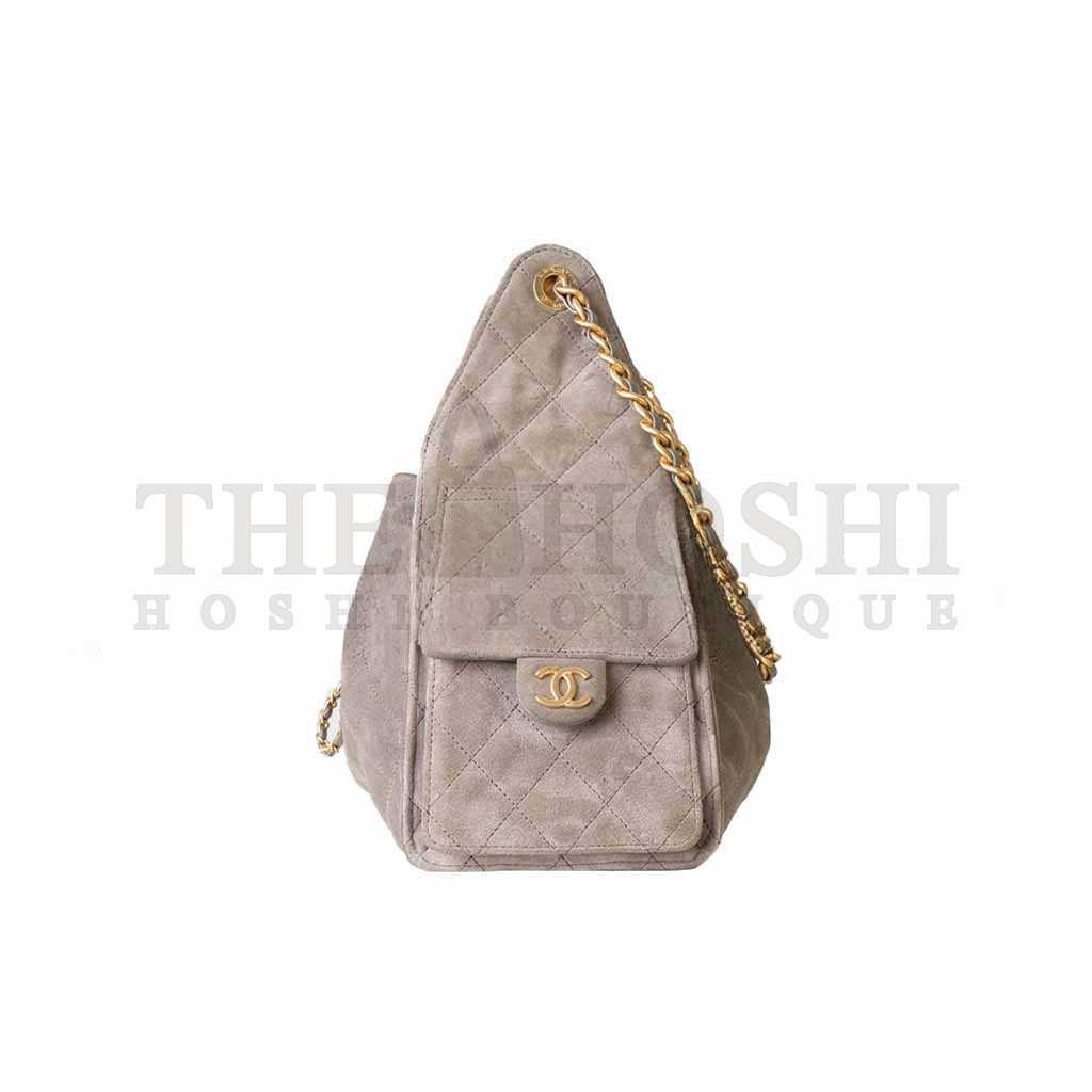 Ch**el 25C SUEDE POCKET HOBO BAG (30*26*14cm) Master Quality