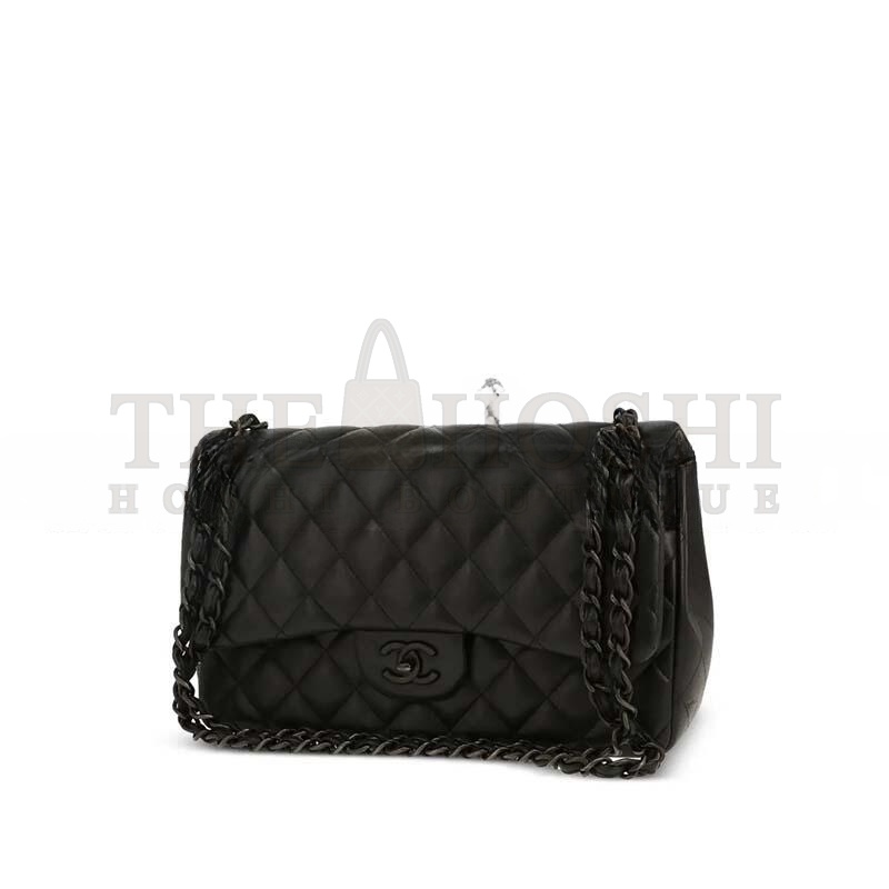 Ch**el SO BLACK JUMBO CLASSIC FLAP BAG  (30*19.5*10cm) Master Quality