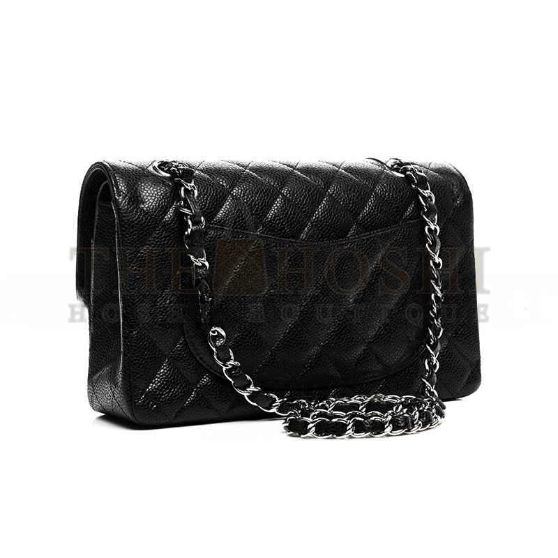 Ch**el SMALL DOUBLE FLAP BLACK 1577537 (23*14*6cm) Master Quality