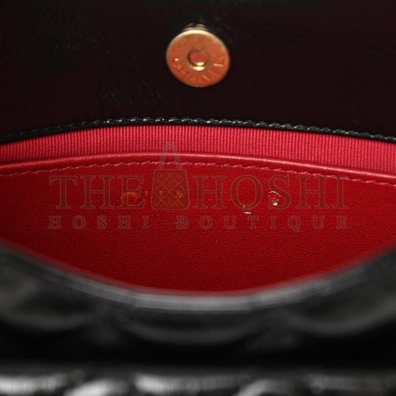 Ch**el SHINY CRUMPLED CALFSKIN QUILTED SMALL WAVY CC HOBO AS4323 (18*17*6cm) Master Quality