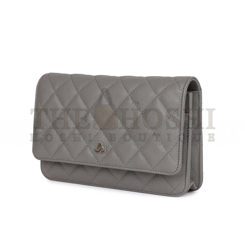 Ch**el CAVIAR QUILTED WALLET ON CHAIN WOC 1803779 (19*13*4cm) Master Quality