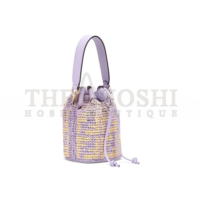 F**di MINI MON TRESOR LOGO BUCKET BAG ANEMONE PURPLE 8BS010AD6JF1C6U (18*12*10cm) Master Quality