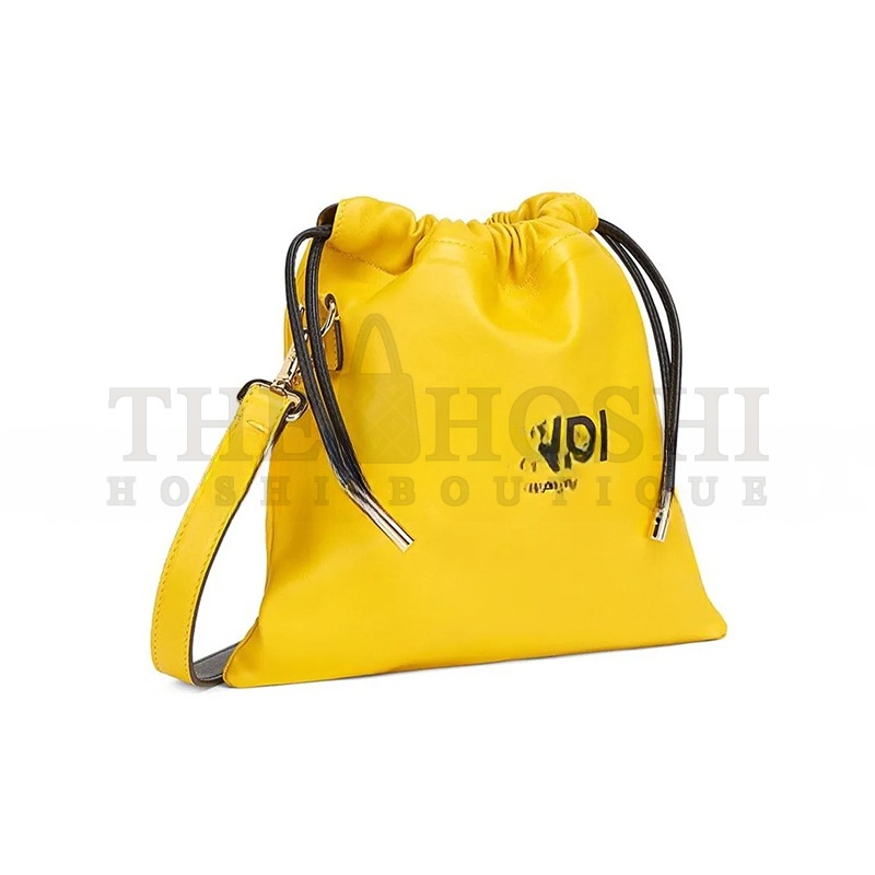 F**di SOFT NAPPA LOGO SMALL DRAWSTRING POUCH BAG 7VA510ADM9F0V3C (24*23*2cm) Master Quality
