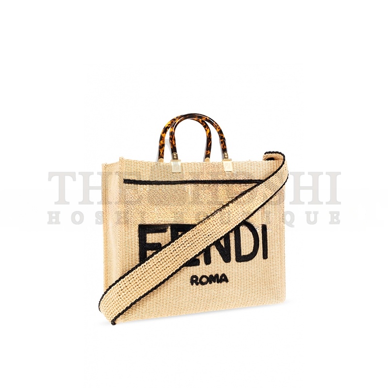 F**di BEIGE ‘SUNSHINE MEDIUM’ SHOPPER BAG (35*31*17cm) Master Quality
