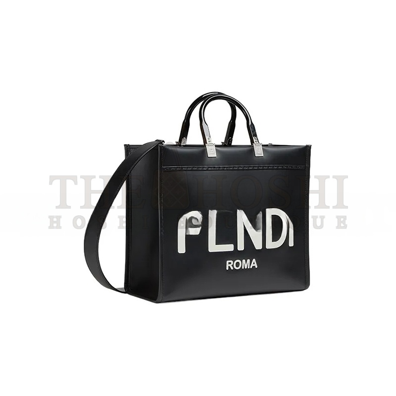 F**di SUNSHINE MEDIUM BLACK LEATHER TOTE BAG 8BH386ABVLF1DG7 (35*31*17cm) Master Quality