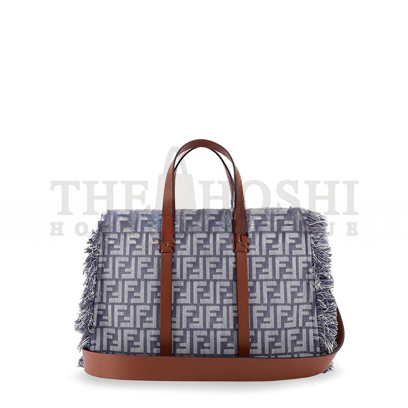 F**di SUMMER TOTE FF JACQUARD FABRIC SHOULDER BAG WITH FRINGES 8BH435AUT4F1SXQ (37*29*16cm) Master Quality