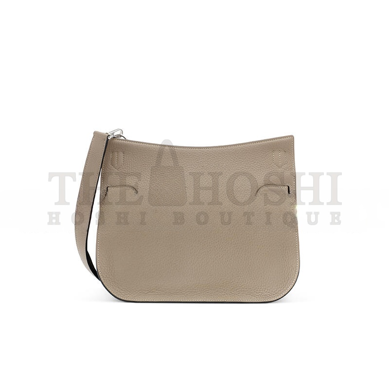 H**me5 A GRIS TOURTERELLE CLÉMENCE LEATHER JYPSIÈRE 28 WITH PALLADIUM HARDWARE (28*22*12cm) Master Quality