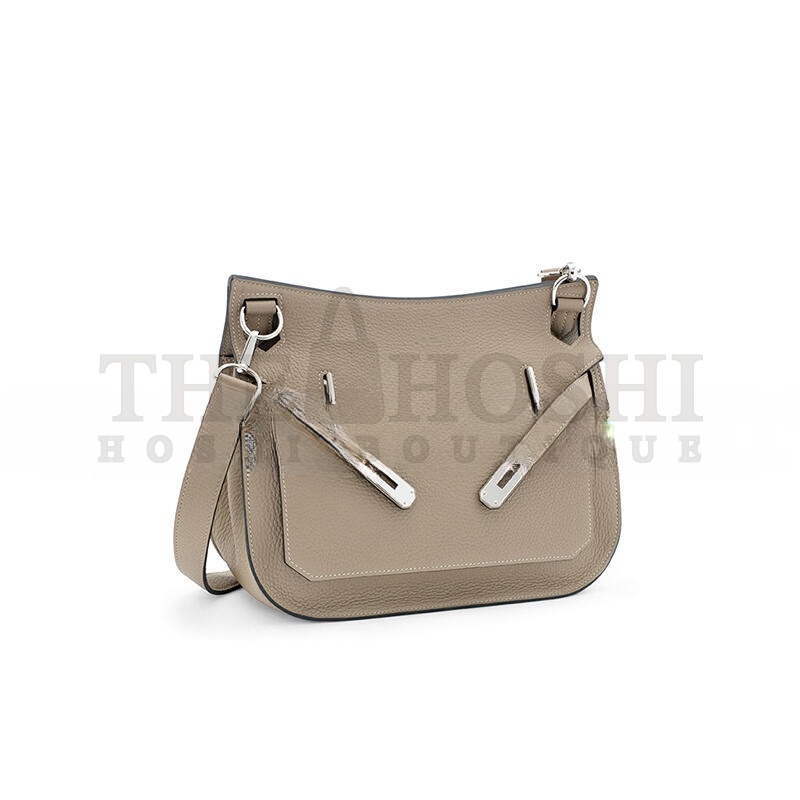 H**me5 A GRIS TOURTERELLE CLÉMENCE LEATHER JYPSIÈRE 28 WITH PALLADIUM HARDWARE (28*22*12cm) Master Quality