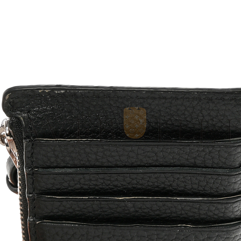 L0ew* SOFT GRAINED CALFSKIN COIN CARD HOLDER BLACK (12*7cm) Master Quality