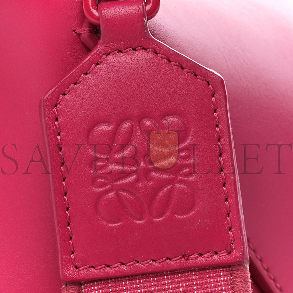 L0ew* SATIN CALFSKIN MONOCHROME SMALL PUZZLE EDGE BAG RUBY RED GLAZE (24*16.5*10.5cm) Master Quality