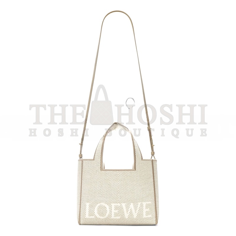 L0ew* SMALL L0ew* FONT TOTE IN JACQUARD CANVAS ALF1B59X14-2370 (24*19.5*11cm) Master Quality
