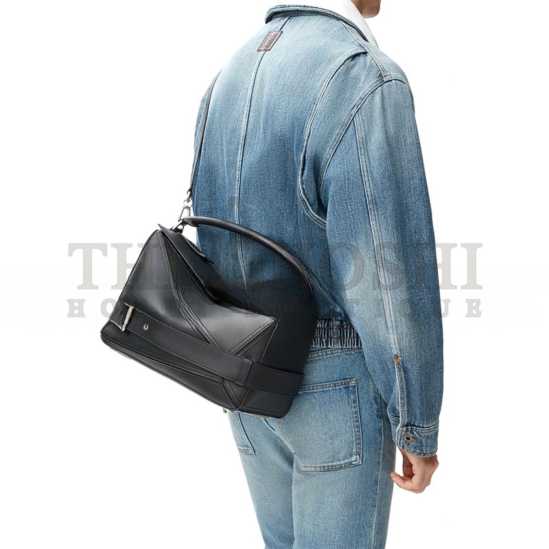 L0ew* LARGE PUZZLE BIKER BAG IN SHINY CALFSKIN B510BP1X01 (33*21.5*14.7cm) Master Quality