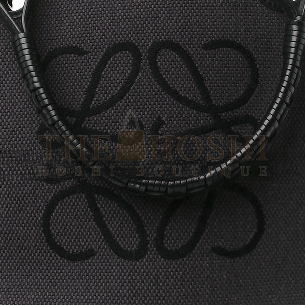 L0ew* CANVAS CALFSKIN MEDIUM ANAGRAM TOTE ANTHRACITE (32*30*17cm) Master Quality