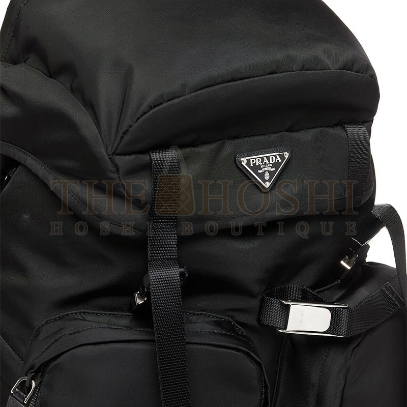 Pra*a RE-NYLON AND SAFFIANO LEATHER BACKPACK 2VZ019 (53.5*32*16.5cm) Master Quality