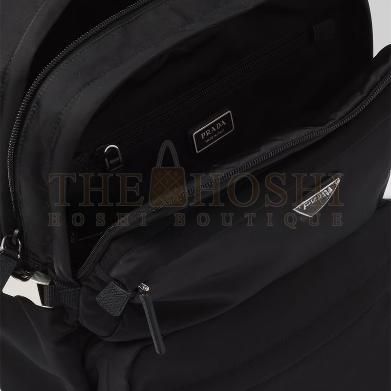 Pra*a RE-NYLON AND SAFFIANO LEATHER BACKPACK 2VZ101 (45*26.5*21.5cm) Master Quality