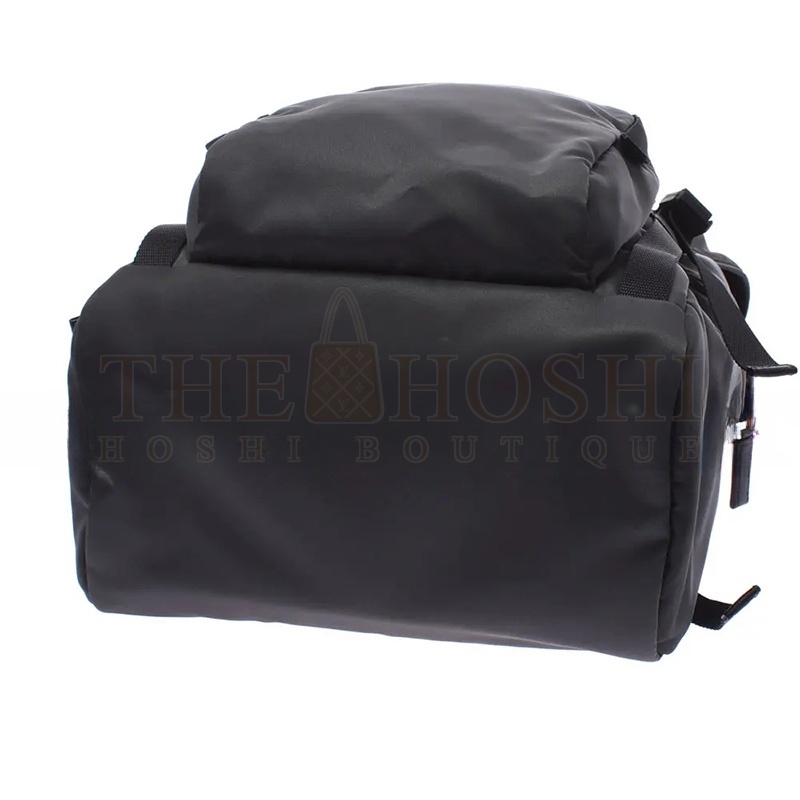 Pra*a GRAY SILVER HARDWARE NYLON RUCKSACK DAYPACK 2VG0135 (45*27*17cm) Master Quality